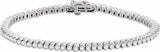 14K White Gold 2 3/4 CTW Natural Diamond 7" Line Bracelet 