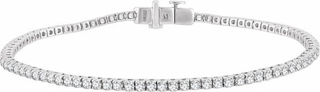 14K White Gold 1 3/4 CTW Natural Diamond Line 7" Bracelet
