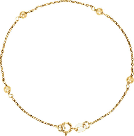 14K Yellow Youth Station 6" Bracelet