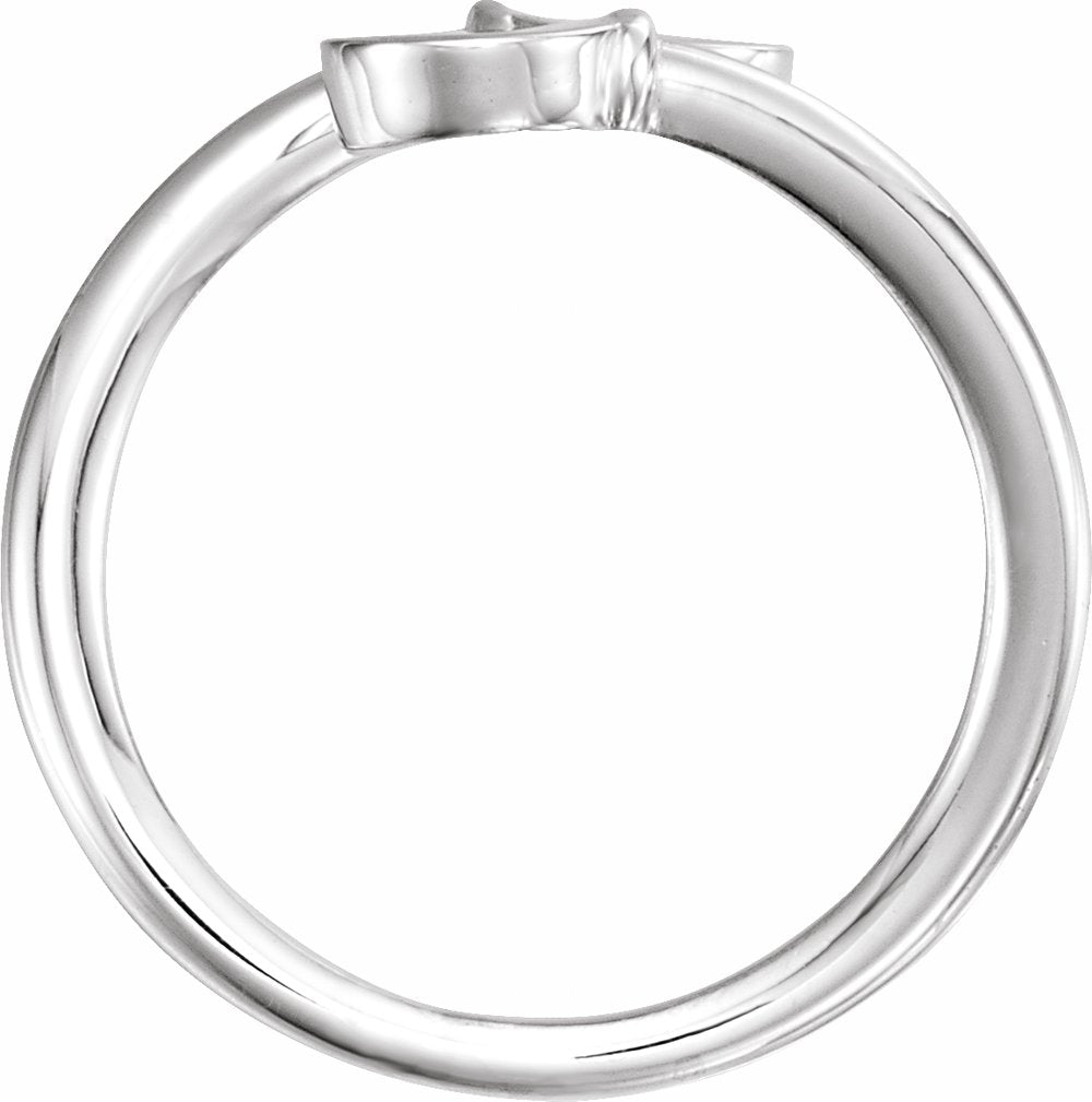 Sterling Silver Engravable Bypass Ring