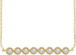 14K Yellow Gold 1/5 CTW Natural Diamond Bar 16-18" Necklace