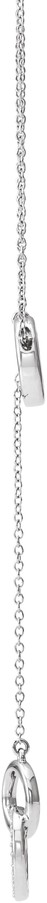 14K White Gold 1/10 CTW Natural Diamond Circle Y 16-18" Necklace