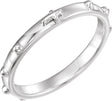 Sterling Silver 2.5 mm Rosary Ring Size 5 