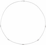 14K White 3/4 CTW Natural Diamond 5-Station 18" Necklace