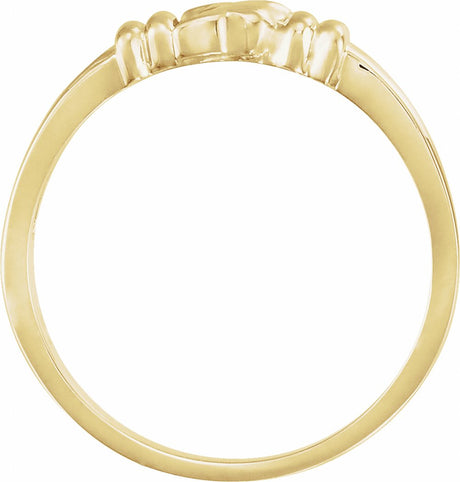 14K Yellow Holy Spirit Chastity Ring Size 8