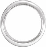 Sterling Silver 8.25 mm Floral Flat Band Size 6