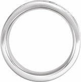 Sterling Silver 8.3 mm Floral Flat Band Size 8