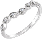 Platinum .07 CTW Natural Diamond Contour Band