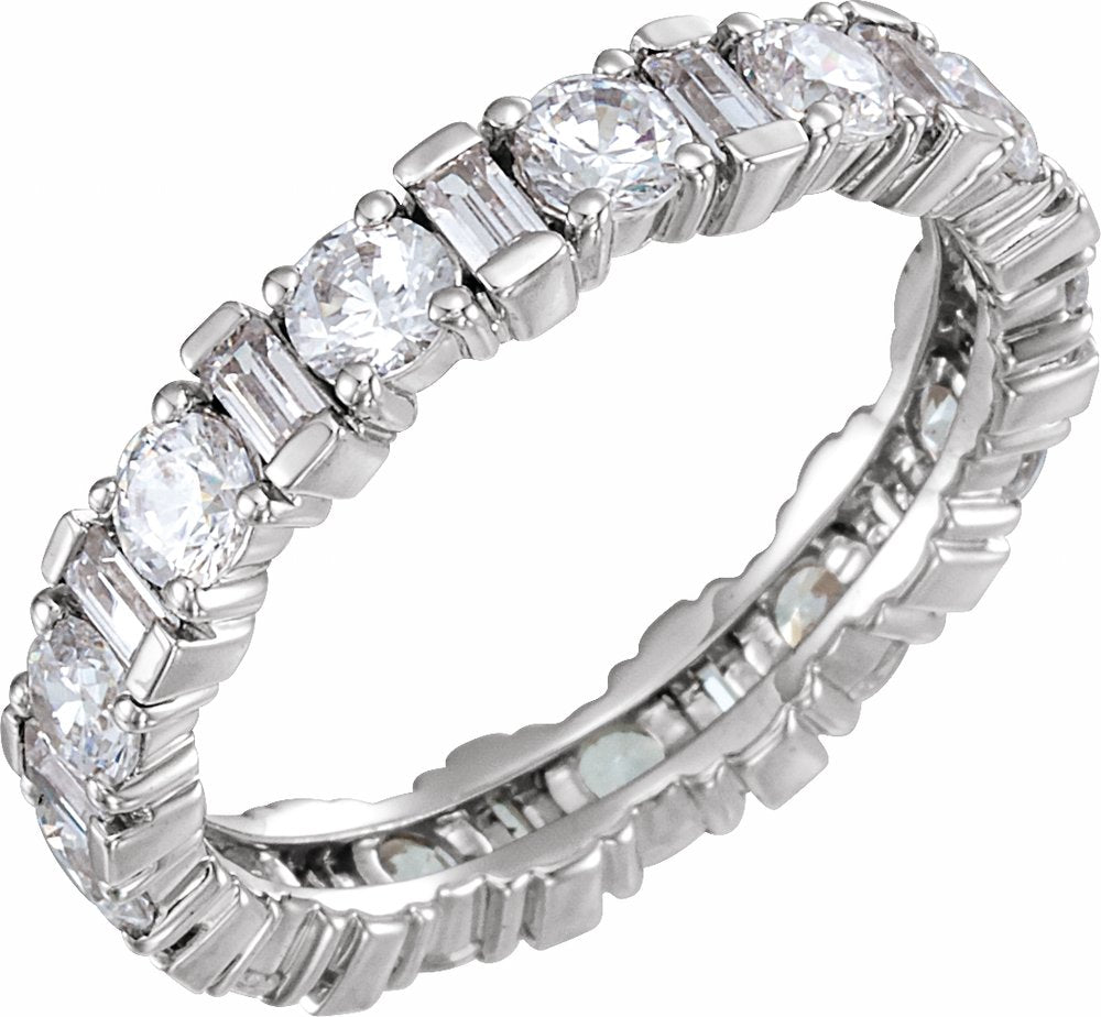 14K White 2 1/6 CTW Natural Diamond Eternity Band