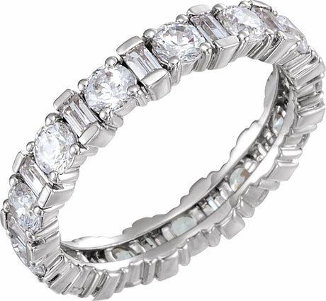 14K White 2 1/6 CTW Natural Diamond Eternity Band