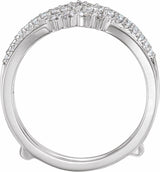 14K White 1/2 CTW Natural Diamond Ring Guard