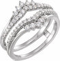 14K White Gold 1/2 CTW Natural Diamond Ring Guard