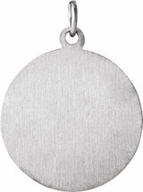 Sterling Silver 18 mm Round St. Thomas Medal 18" Necklace