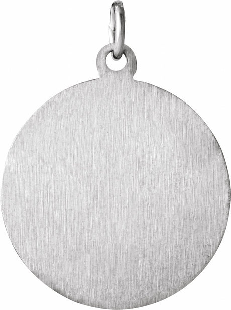 Sterling Silver 18 mm Round St. Thomas Medal 18" Necklace