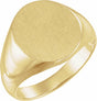 14K Yellow Gold Oval Signet Ring