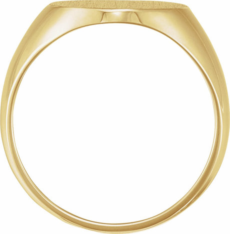 10K Yellow Oval Signet Ring