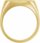 14K Yellow 18 mm Signet Ring