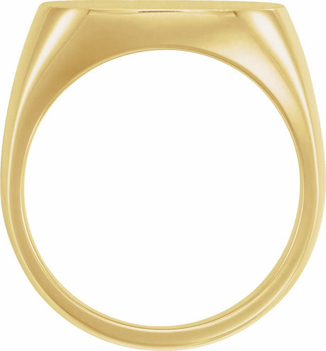 14K Yellow 18 mm Signet Ring