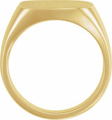 14K Yellow 16 mm Signet Ring