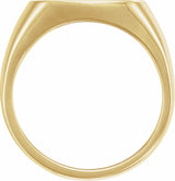10K Yellow Square Signet Ring