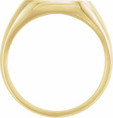 14K Yellow Square Signet Ring