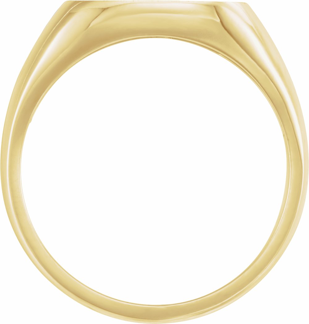 14K Yellow Gold Square Signet Ring