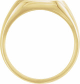 14K Yellow Gold Square Signet Ring