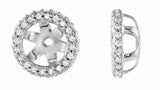 14K White Gold 1/5 CTW Natural Diamond Earring Jackets