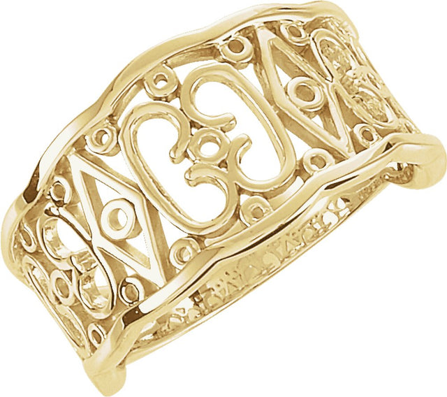 14K Yellow Freeform Ring