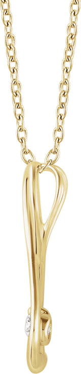14K Yellow 1/6 CTW Natural Diamond Infinity-Inspired 16-18" Necklace