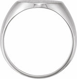 Sterling Silver Oval Signet Ring