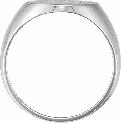 Sterling Silver Oval Signet Ring
