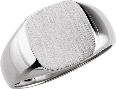 Sterling Silver 14 mm Signet Ring