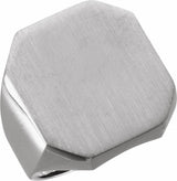 Sterling Silver Octagon Signet Ring