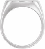 Sterling Silver 12 mm Signet Ring