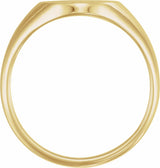 14K Yellow Gold Oval Signet Ring
