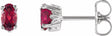 14K White Gold Natural Mozambique Garnet Earrings