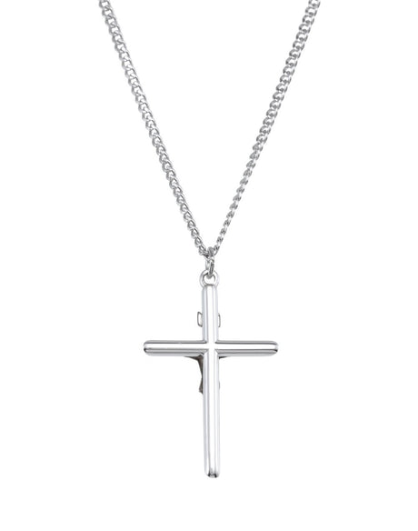 Sterling Silver Crucifix 24" Necklace