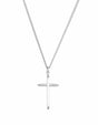 Sterling Silver 25.7x14 mm Cross 18" Necklace 
