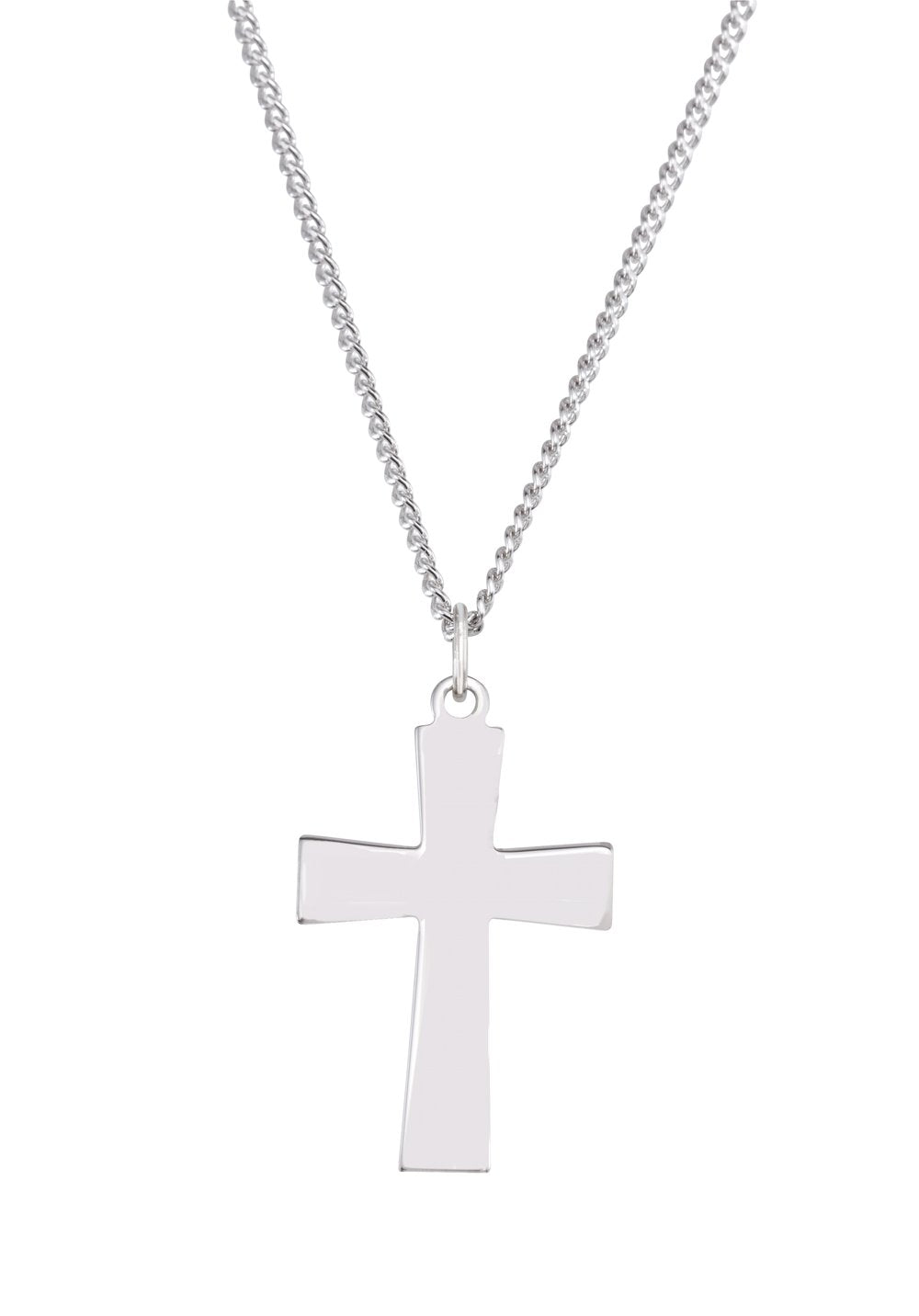 Sterling Silver Cross 24" Necklace