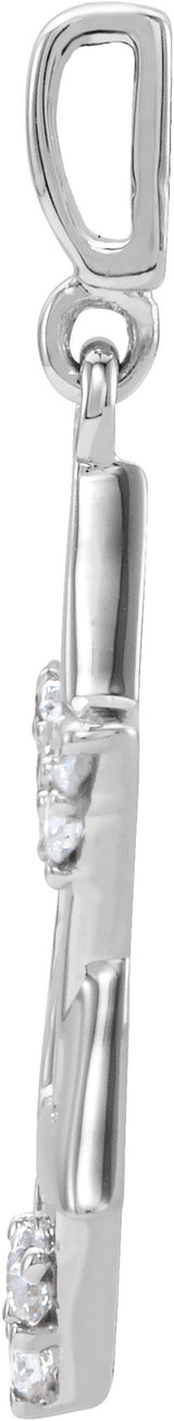 14K White Gold 1/10 CTW Natural Diamond Star of David Pendant
