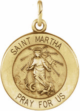 14K Yellow 15 mm St. Martha Medal