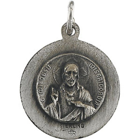 Sterling Silver 15 mm Scapular Medal