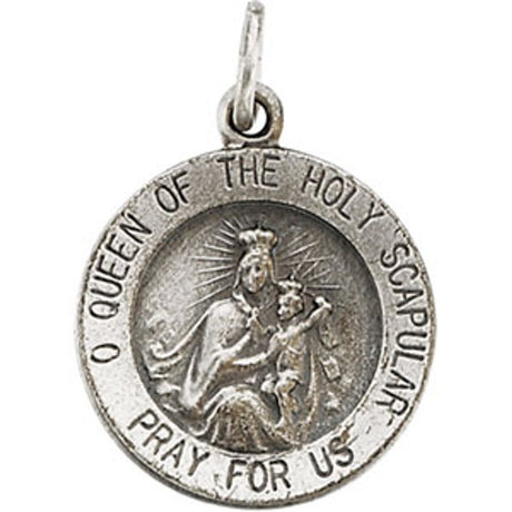 Sterling Silver 15 mm Scapular Medal  
