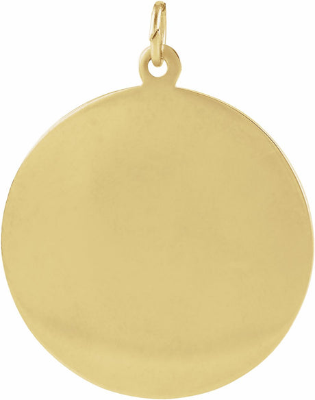 14K Yellow 25 mm Round St. Raphael Medal