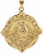 14K Yellow 31x31 mm St. Anthony of Padua Medal