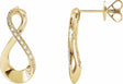 14K Yellow Gold .08 CTW Natural Diamond Infinity-Inspired Earrings