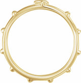 10K Yellow Gold 2.5 mm Rosary Ring Size 6 