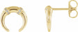 14K Yellow Gold .03 CTW Natural Diamond Crescent Earrings