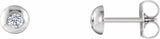 14K White Gold 1/8 CTW Lab-Grown Diamond Domed Stud Earrings